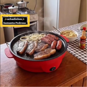 Frigideira Elétrica Antiaderente, Chapa, Assadeira e Grill