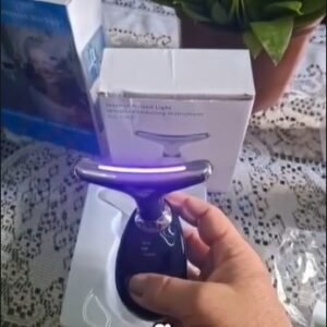 Massageador Com Led Para O Rosto E  Pescoço