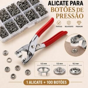 Alicate fixador de botões + 100 Botões