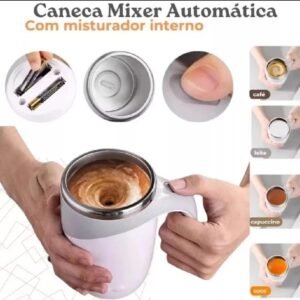 Caneca Misturadora Automática Elétrica USB Recarregável 380ml