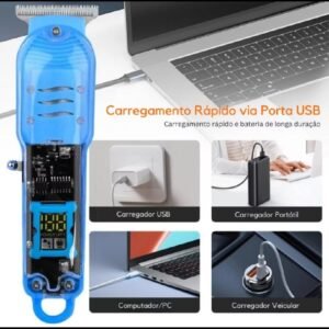 Cortador 3 em 1 . Cabelo, barba e depilador corporal . Dupla Tensão 110-240V com Tecnologia Sem Fio