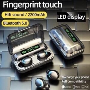 Fone De Ouvido Sem Fio F9-5 Pro Bluetooth 5.1 Display Led Power Bank Áudio Premium