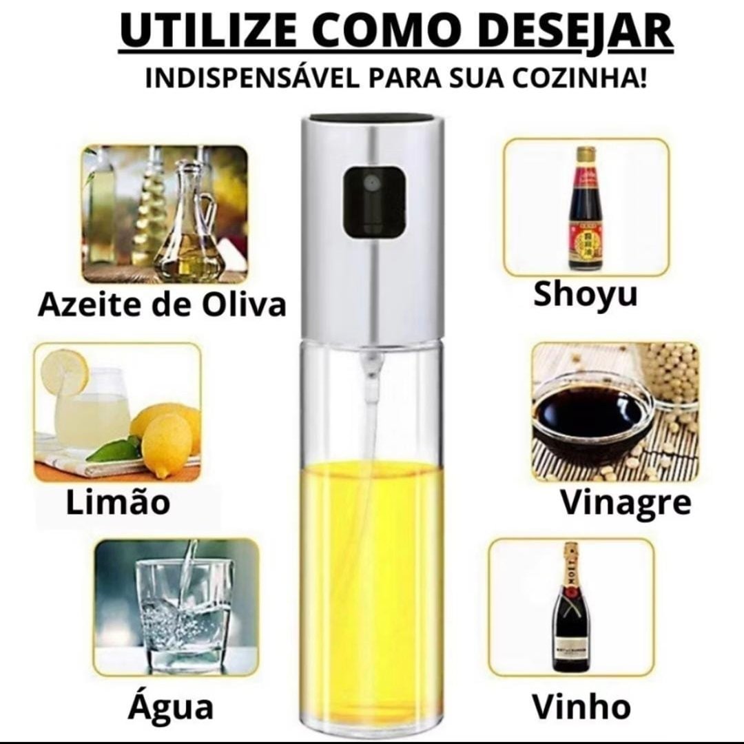 Pote de vidro borrifador de tempero