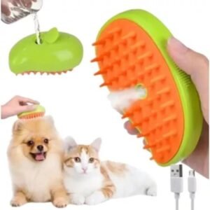 Escova 3 Em 1 a Vapor Para Gatos e Cachorros