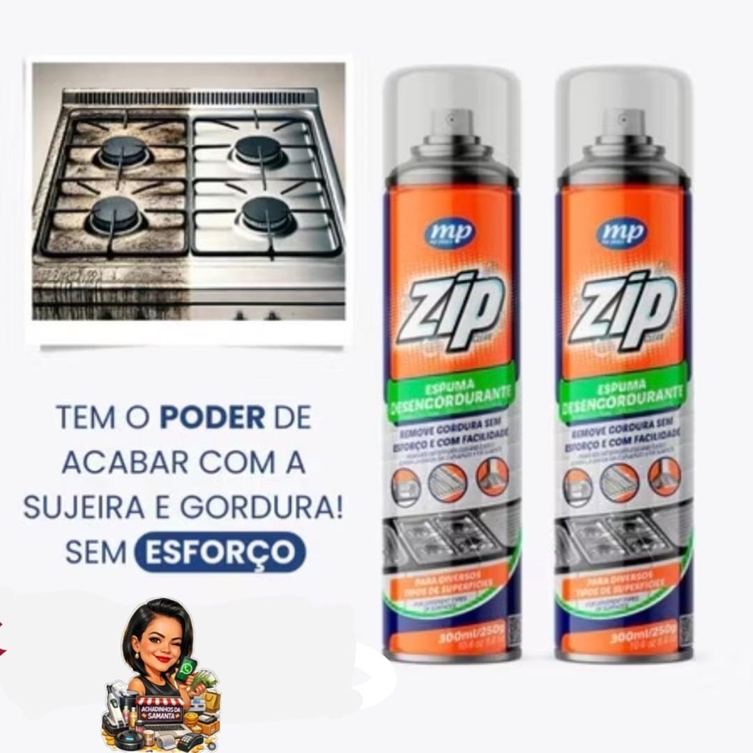 Espuma Desengordurante Spray Zip Clean 300ml